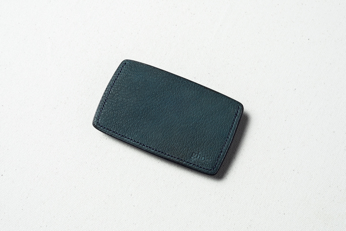 薄いカードケース chart leather Aizome