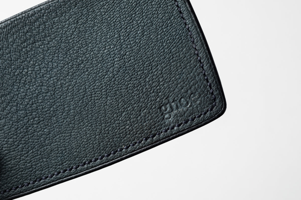 薄いカードケース chart leather Aizome