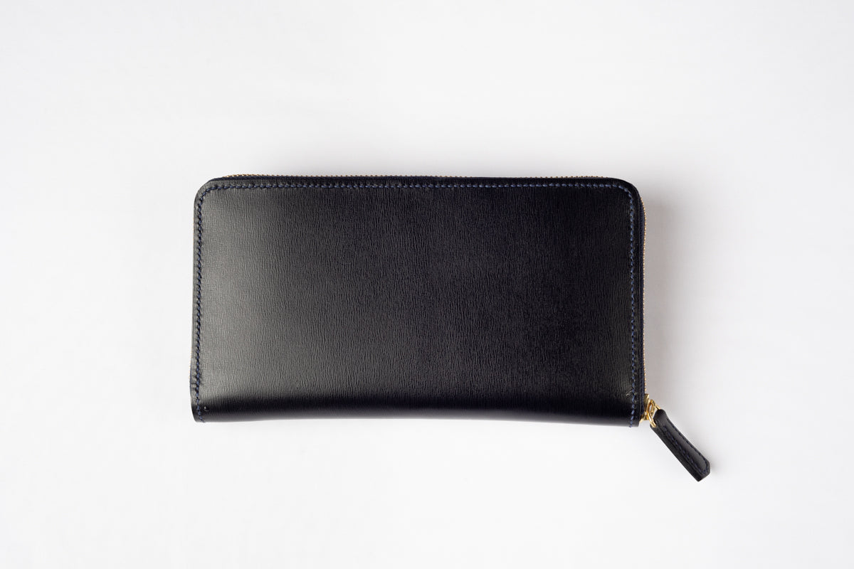 ラウンドファスナー長財布 boxcalf