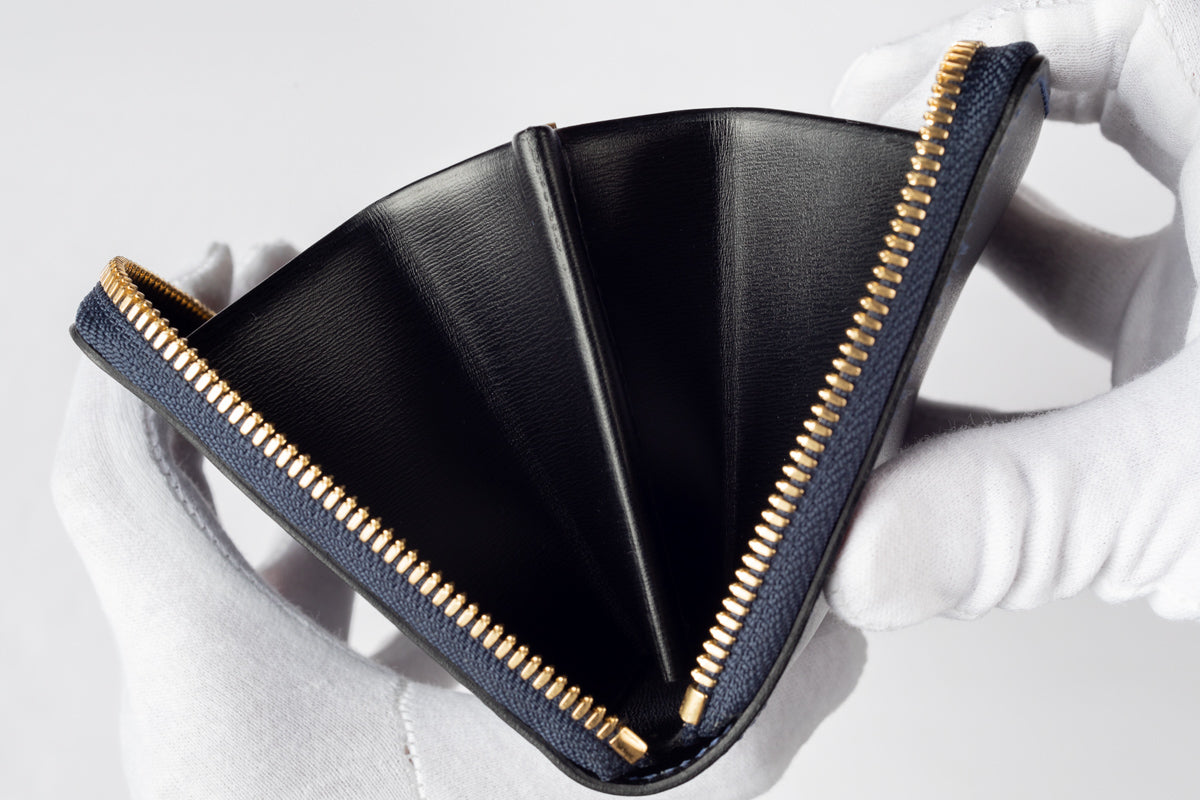 ラウンドファスナー長財布 boxcalf