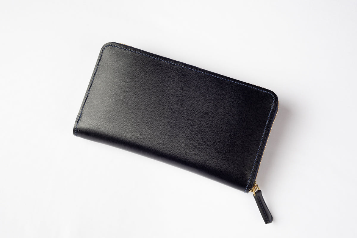 ラウンドファスナー長財布 boxcalf