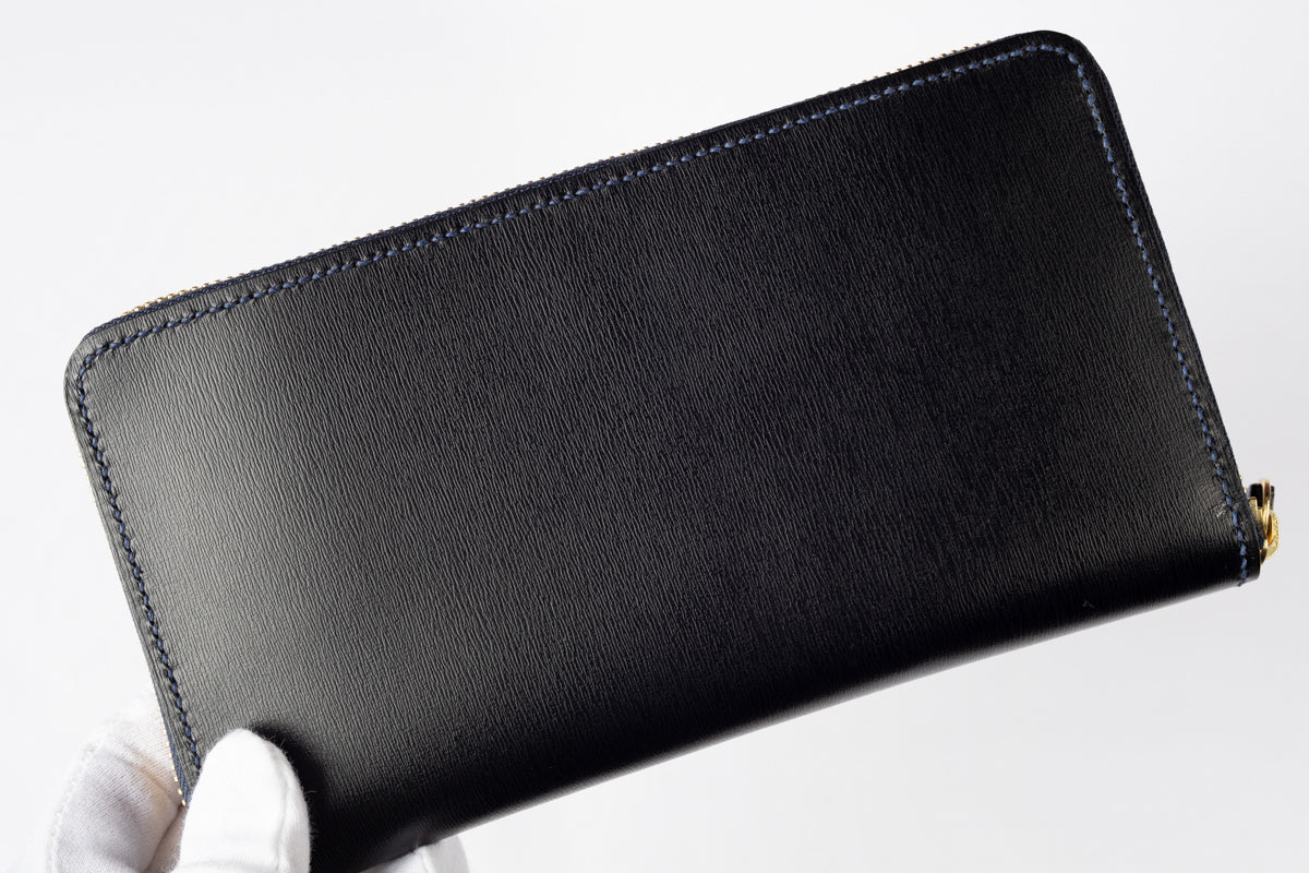 ラウンドファスナー長財布 boxcalf