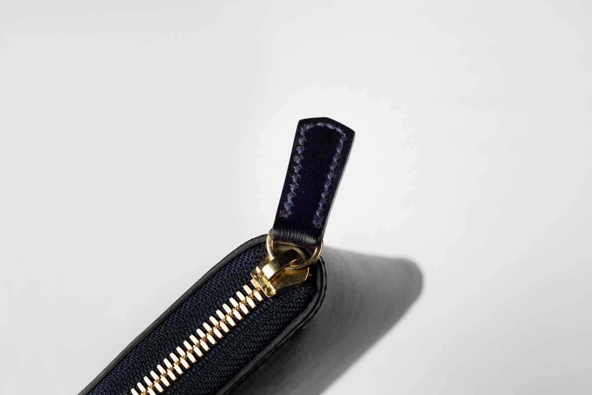 ラウンドファスナー長財布 boxcalf