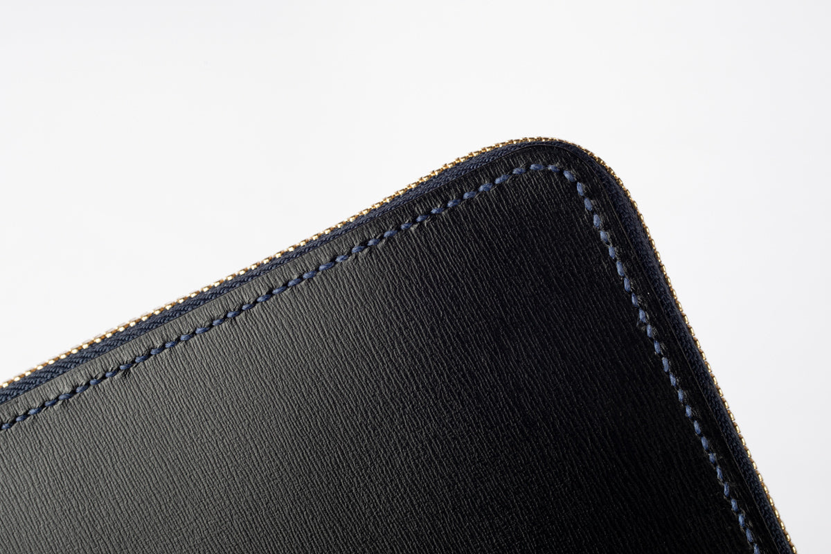 ラウンドファスナー長財布 boxcalf